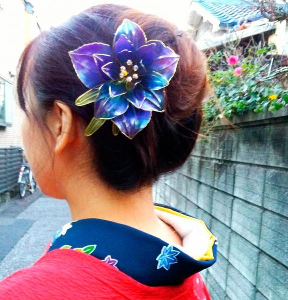 Японские украшения для волос - кандзаси