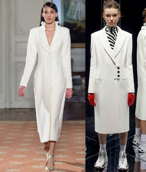 Модные белые пальто 2019-2020